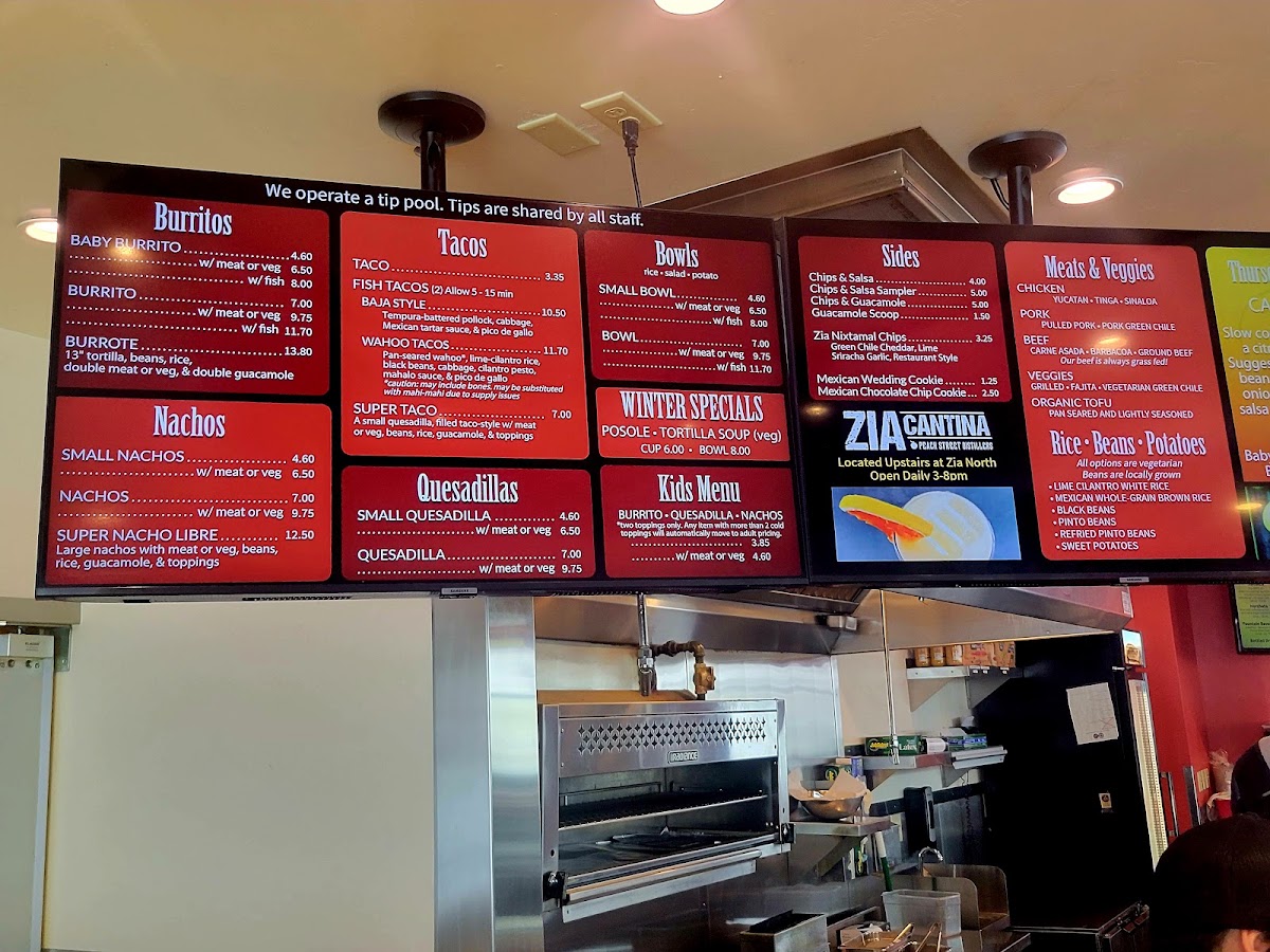 Zia Taqueria Menu - Image 1