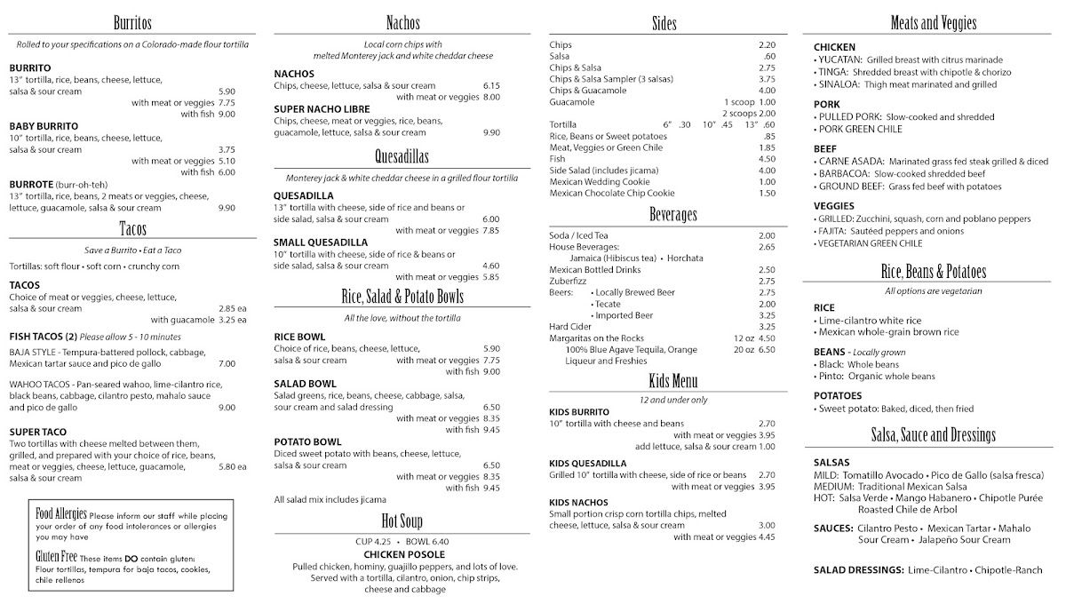 Zia Taqueria Menu - Image 2